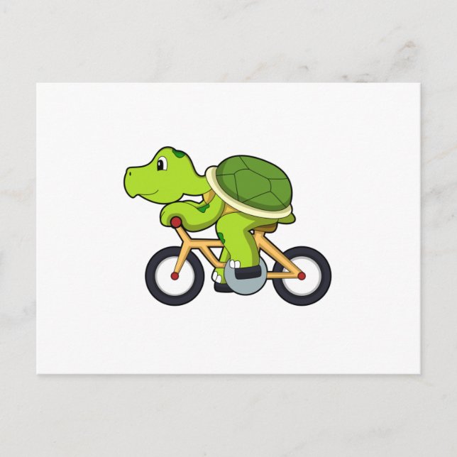 Turtle with Bicycle.PNG Vykort (Framsida)