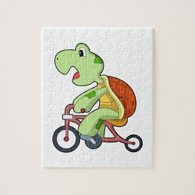 Turtle with Bicycle Pussel (Vertikal)