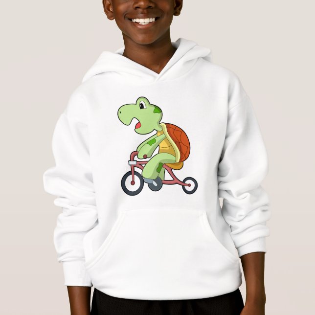 Turtle with Bicycle T Shirt (Framsida)
