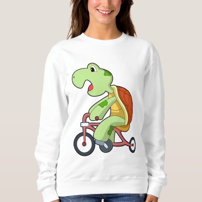 Turtle with Bicycle T Shirt (Framsida)