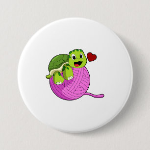 Turtle with Boll of Wool Knapp