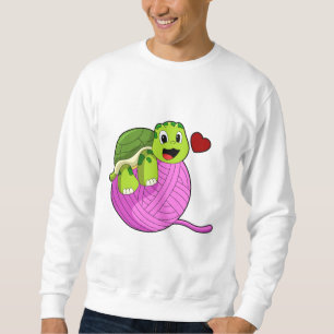 Turtle with Boll of Wool Lång Ärmad Tröja