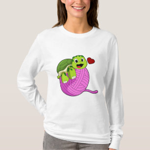 Turtle with Boll of Wool T Shirt