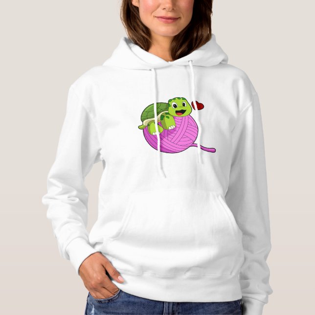 Turtle with Boll of Wool T Shirt (Framsida)