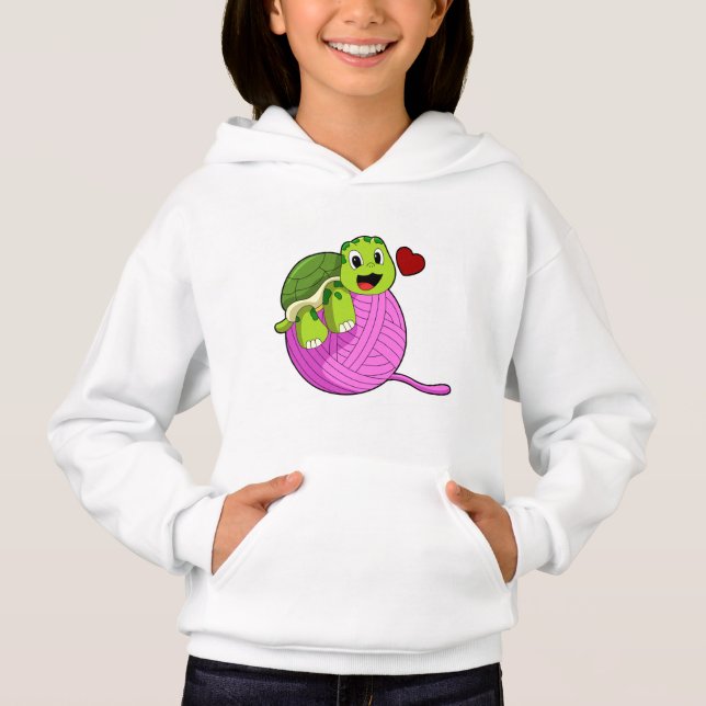 Turtle with Boll of Wool T Shirt (Framsida)