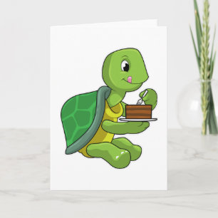 Turtle with Cake Kort