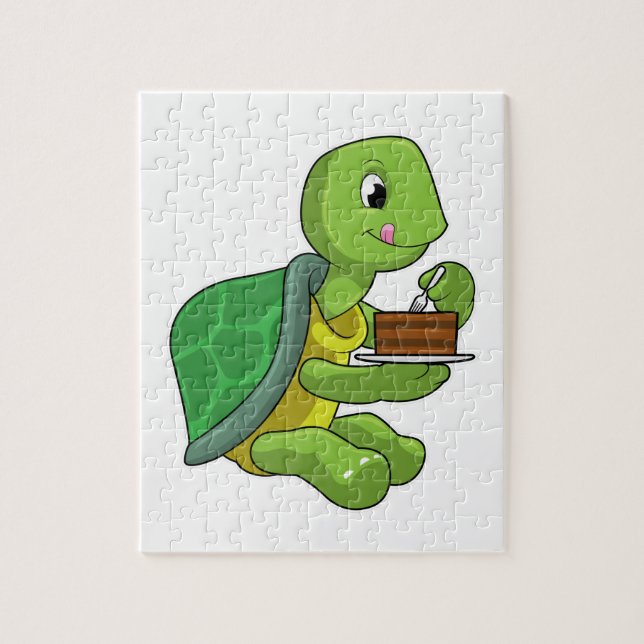 Turtle with Cake Pussel (Vertikal)