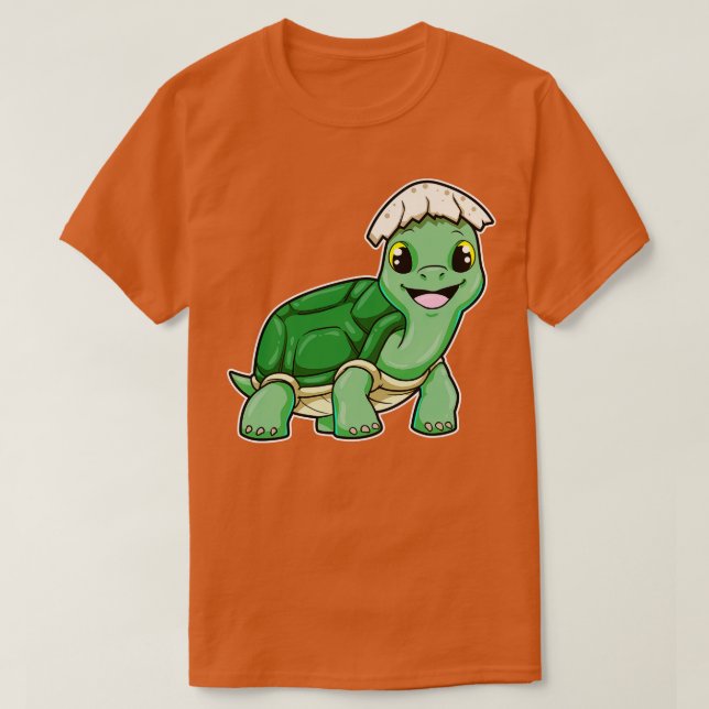Turtle with Egg snäcka T Shirt (Design framsida)