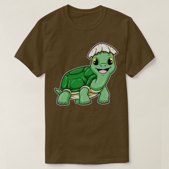 Turtle with Egg snäcka T Shirt (Design framsida)