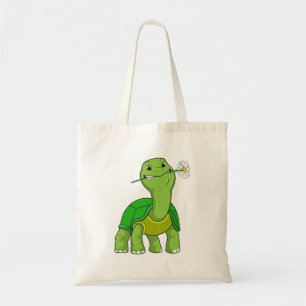 Turtle with Flower Daisy Tygkasse