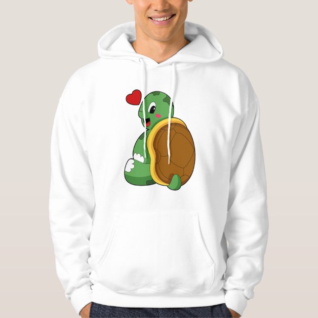 Turtle with Heart Hoodie (Framsida)