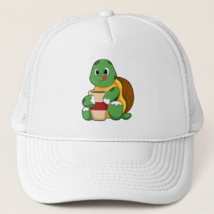 Turtle with Kopp of Coffee Keps