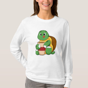 Turtle with Kopp of Coffee T Shirt