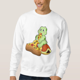 Turtle with Pizza Lång Ärmad Tröja