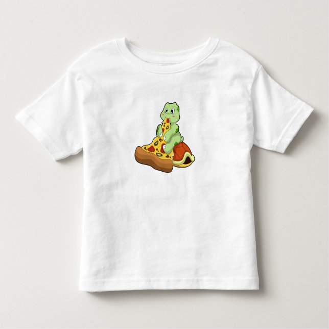 Turtle with Pizza T Shirt (Framsida)