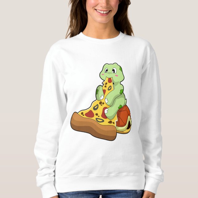 Turtle with Pizza T Shirt (Framsida)