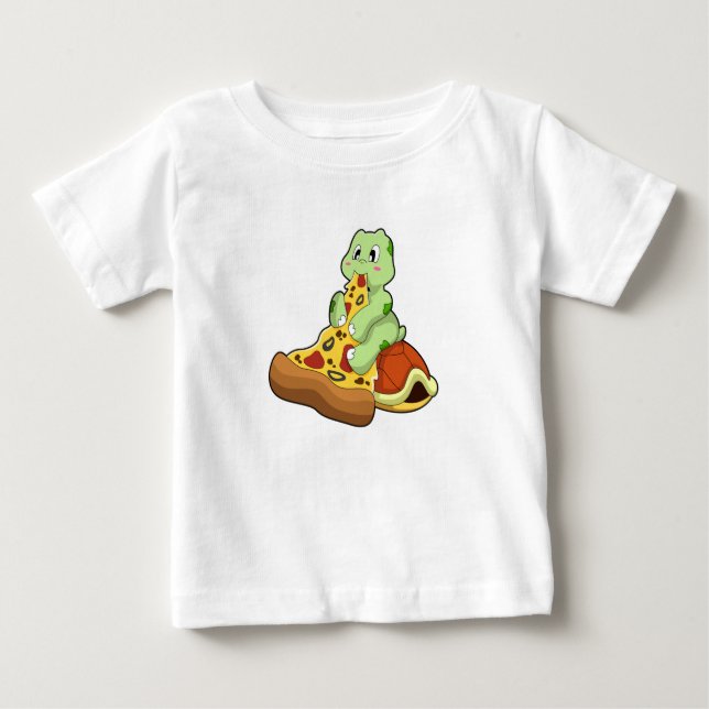 Turtle with Pizza T Shirt (Framsida)
