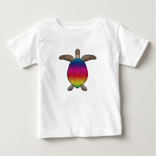 Turtle with Rainbow Färg T Shirt