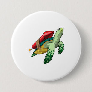 Turtle with Rocket Knapp