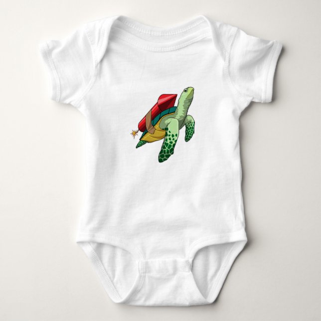 Turtle with Rocket T Shirt (Framsida)