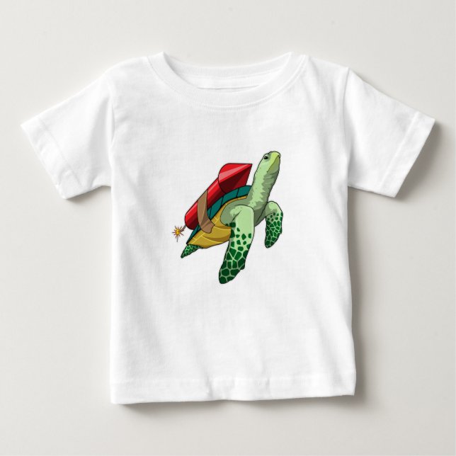 Turtle with Rocket T Shirt (Framsida)