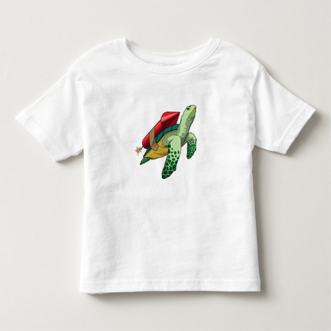 Turtle with Rocket T Shirt (Framsida)