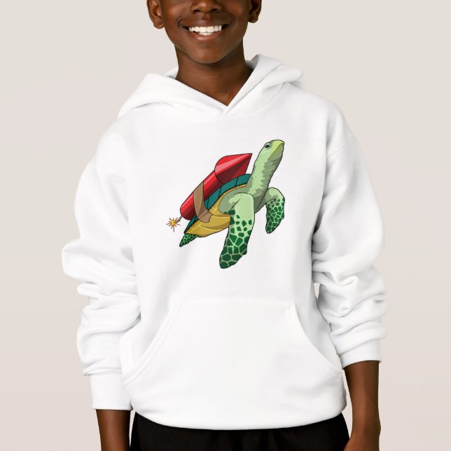 Turtle with Rocket T Shirt (Framsida)