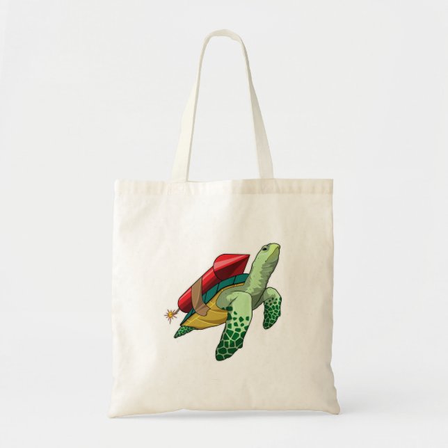 Turtle with Rocket Tygkasse (Framsidan)