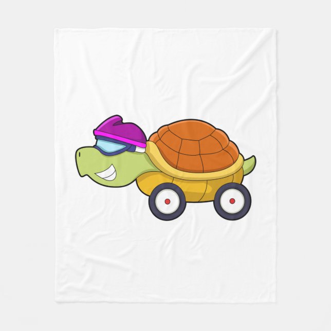 Turtle with Snäcka as Car Fleecefilt (Framsidan)