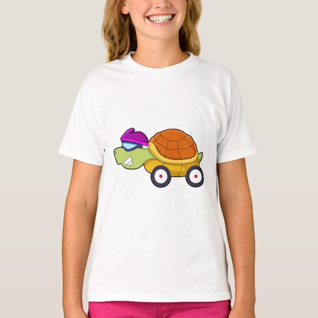 Turtle with Snäcka as Car T Shirt (Framsida)