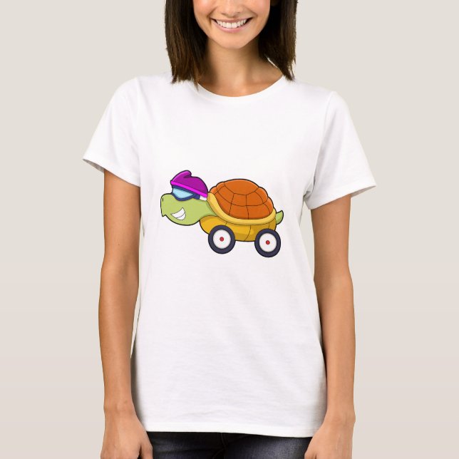 Turtle with Snäcka as Car T Shirt (Framsida)