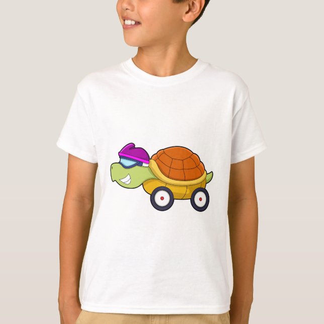 Turtle with Snäcka as Car T Shirt (Framsida)
