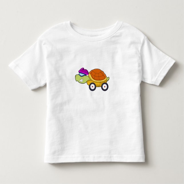Turtle with Snäcka as Car T Shirt (Framsida)