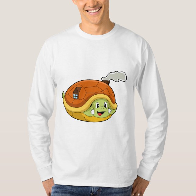 Turtle with Snäcka as House T Shirt (Framsida)
