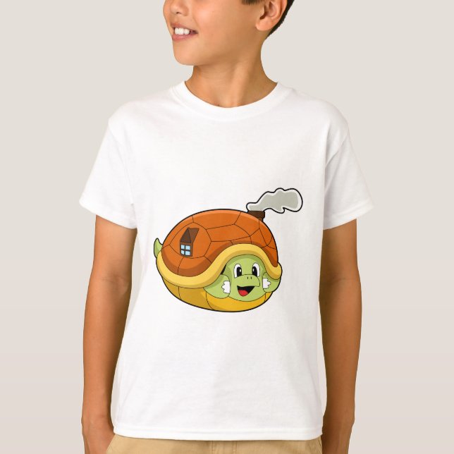 Turtle with Snäcka as House T Shirt (Framsida)