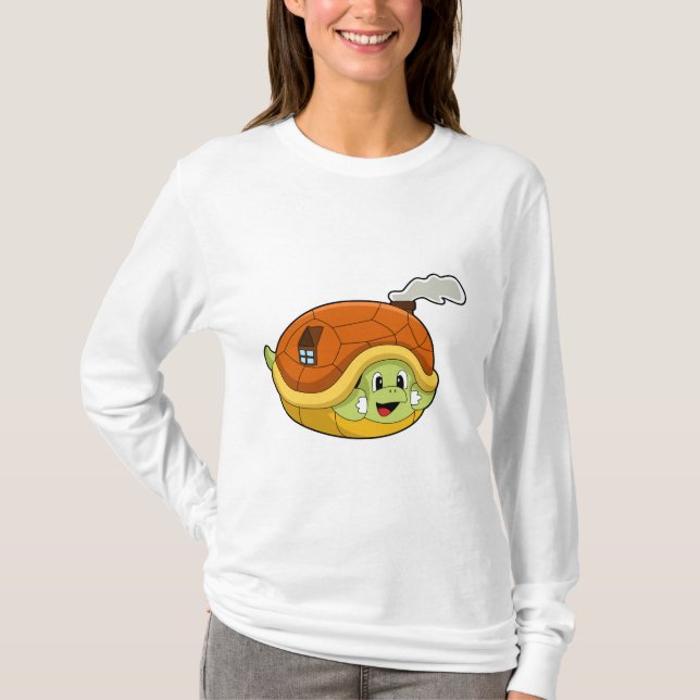 Turtle with Snäcka as House T Shirt (Framsida)