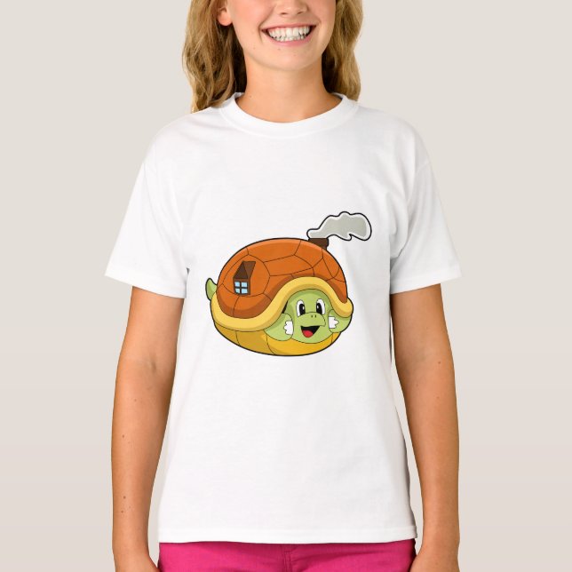 Turtle with Snäcka as House T Shirt (Framsida)