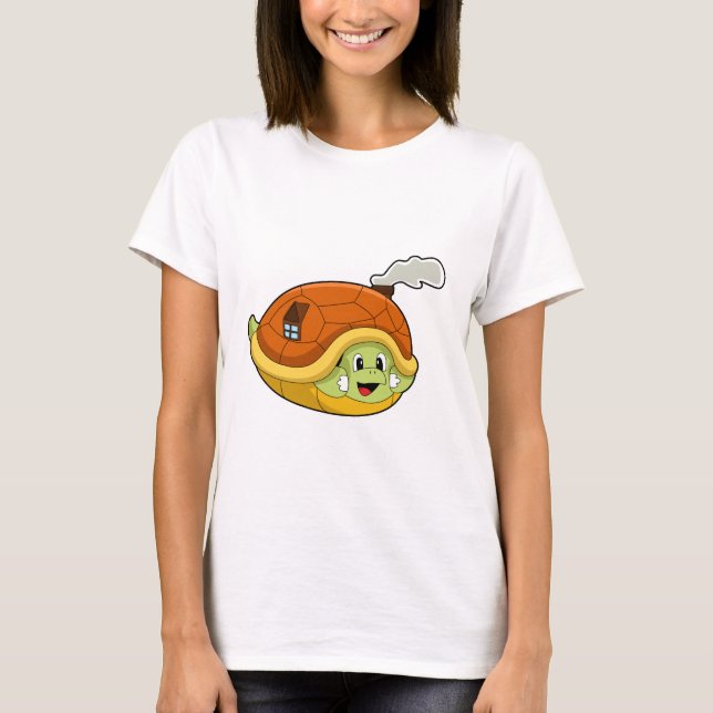 Turtle with Snäcka as House T Shirt (Framsida)