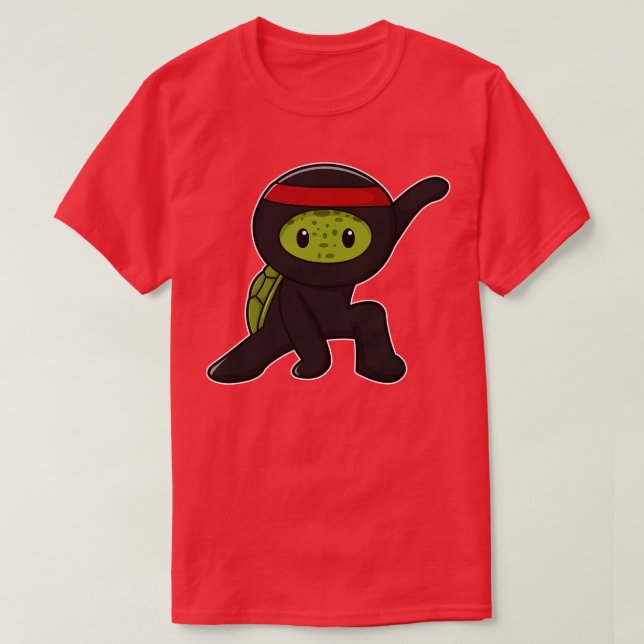 Turtle with Snäcka as Ninja T Shirt (Design framsida)