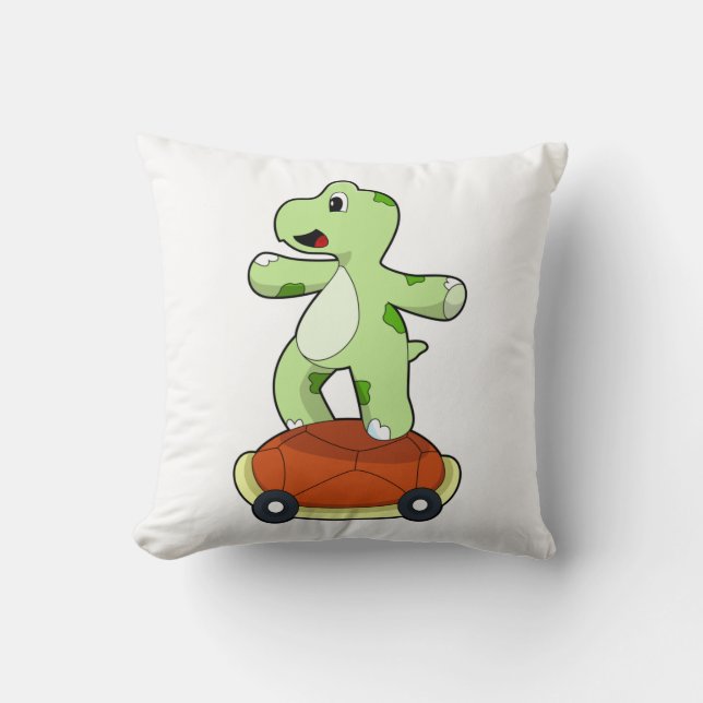 Turtle with Snäcka as Skateboard Kudde (Framsida)