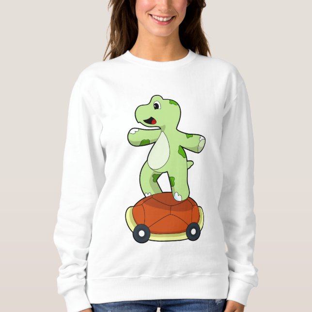 Turtle with Snäcka as Skateboard T Shirt (Framsida)
