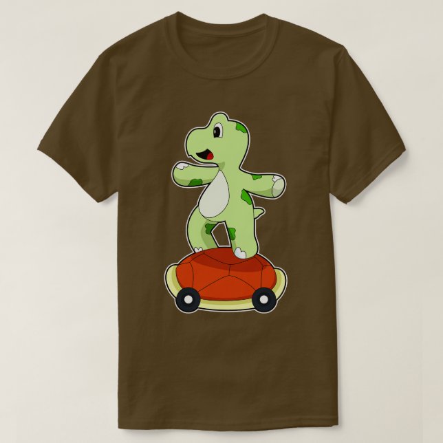 Turtle with Snäcka as Skateboard T Shirt (Design framsida)