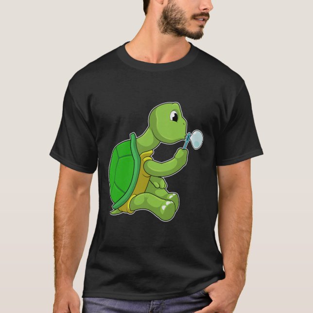 Turtle with Soap bubbles T Shirt (Framsida)