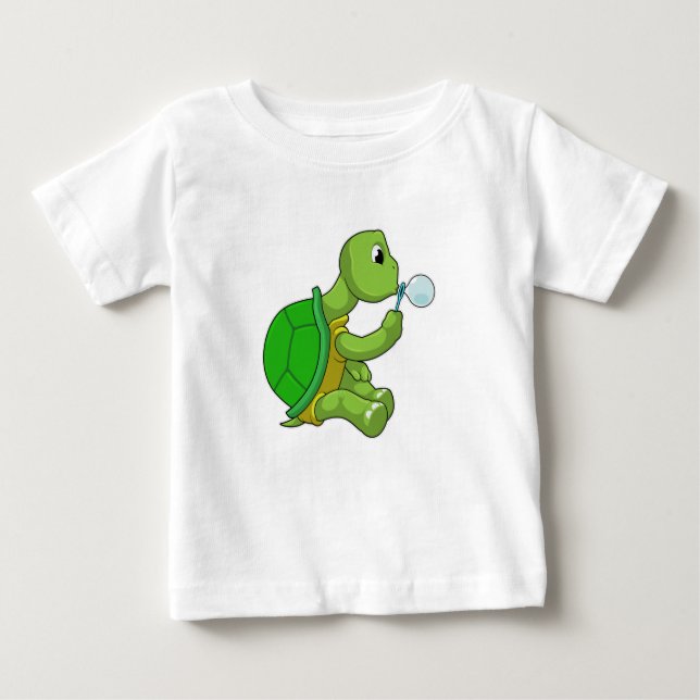 Turtle with Soap bubbles T Shirt (Framsida)