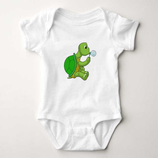 Turtle with Soap bubbles T Shirt (Framsida)