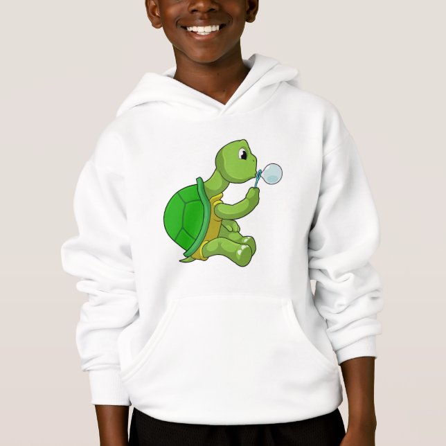 Turtle with Soap bubbles T Shirt (Framsida)
