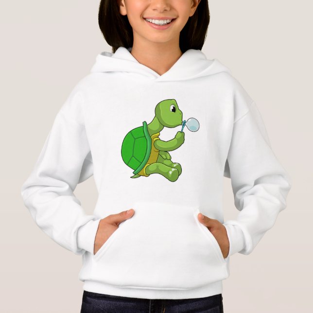 Turtle with Soap bubbles T Shirt (Framsida)