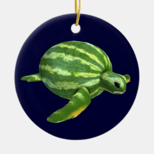Turtle with Watermelon Body Julgransprydnad Keramik