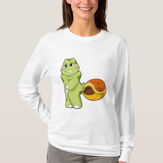 Turtle without Snäcka Shy.PNG T Shirt (Framsida)
