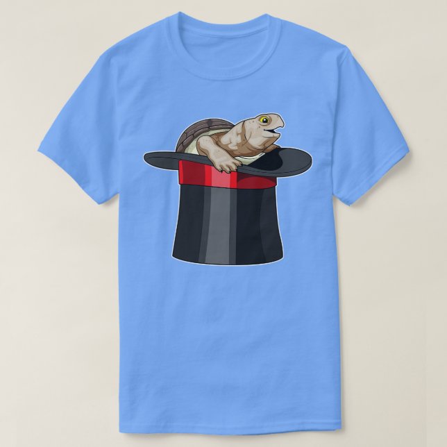 Turtle Wizard Top hat T Shirt (Design framsida)